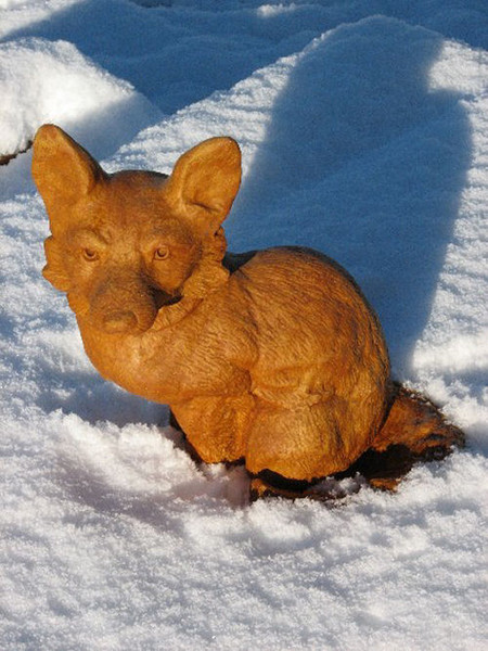 Cement Fox Statue for outdoor use Garden Sculpture - Cast stone